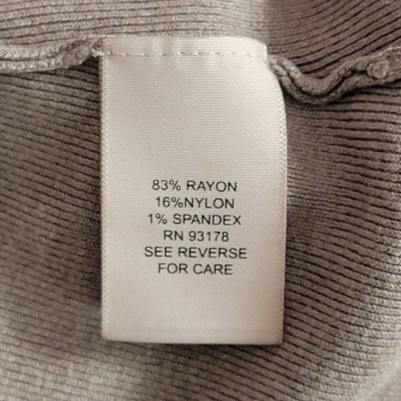 Philosophy Sweater Womens Small Taupe Brown Knit 3/4 Sleeve Scalloped Pullover - Picture 13 of 14